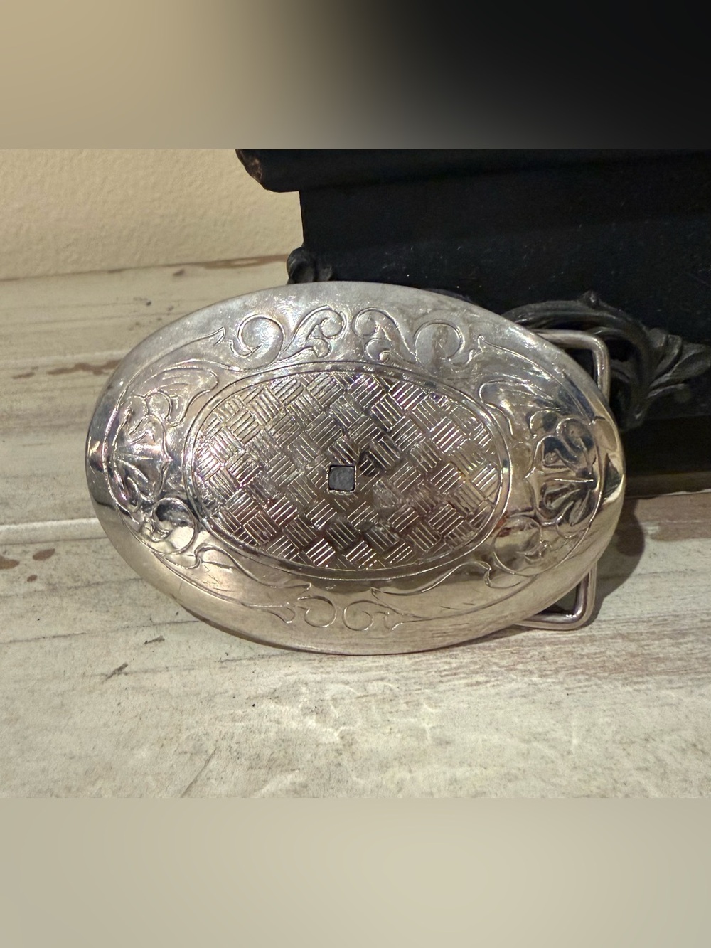 Vintage Made in USA Western Scroll Belt Buckle